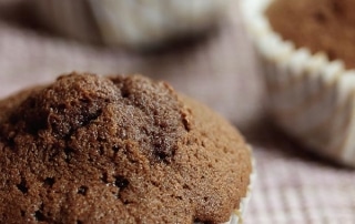 Schokoladenmuffins mit Puddingfüllung