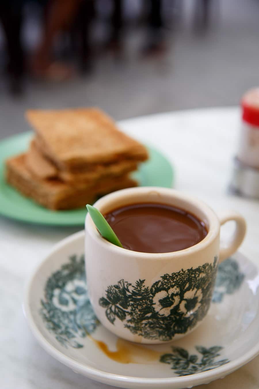 Kopi Kaffee und Kaya Toast