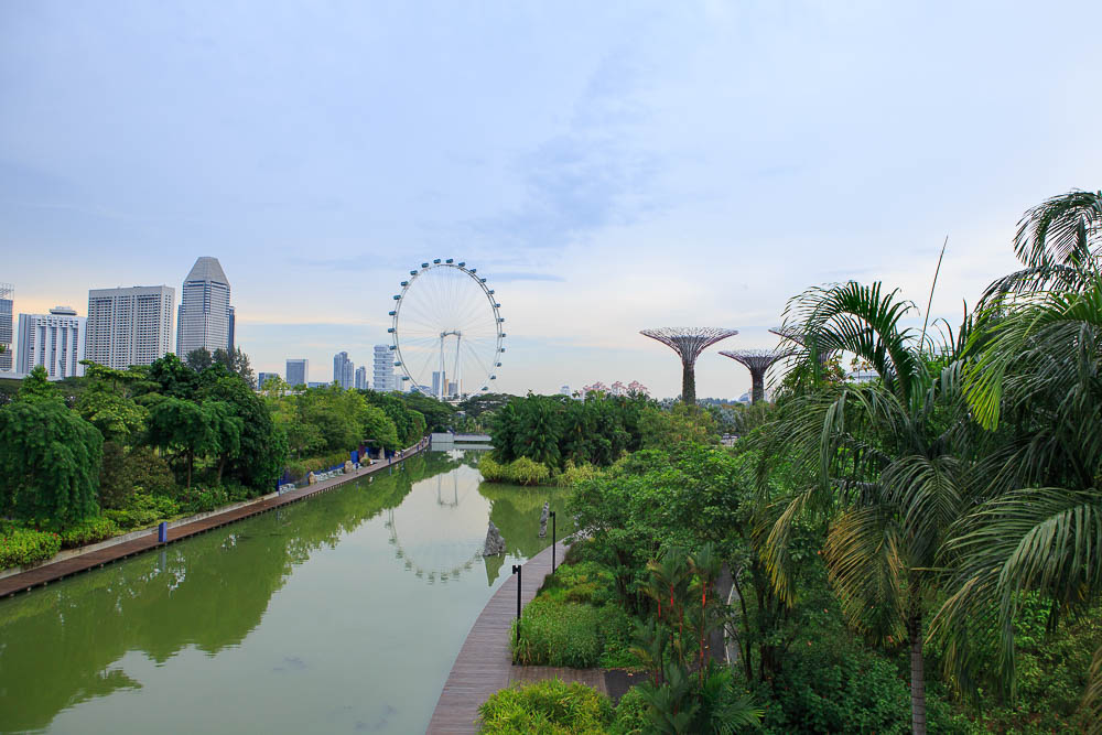 Singapore Flyer und Gardens by the Bay